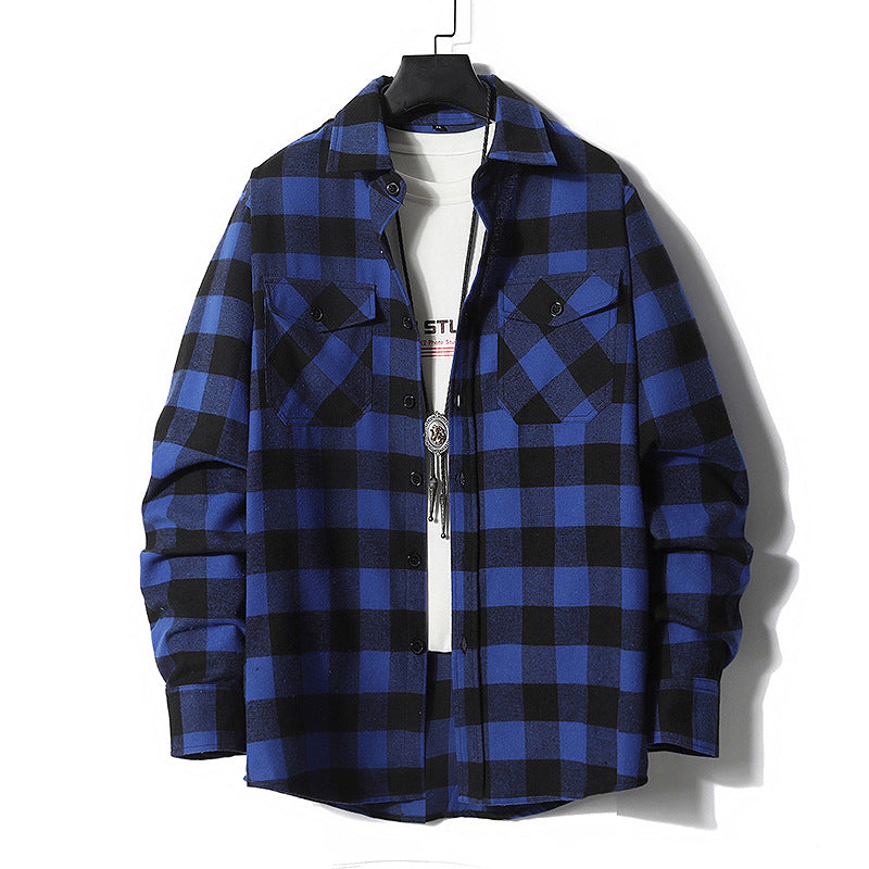 Herren Karo-Flanell-Hemdjacke mit Brusttaschen und relaxed Fit Nord Taschen