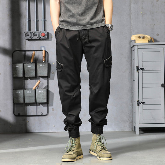Herren Multifunktionale Cargo-Jogginghose mit Tunnelzugbund, Reißverschluss-Taschen und geripptem Knöchelbündchen Nord Taschen