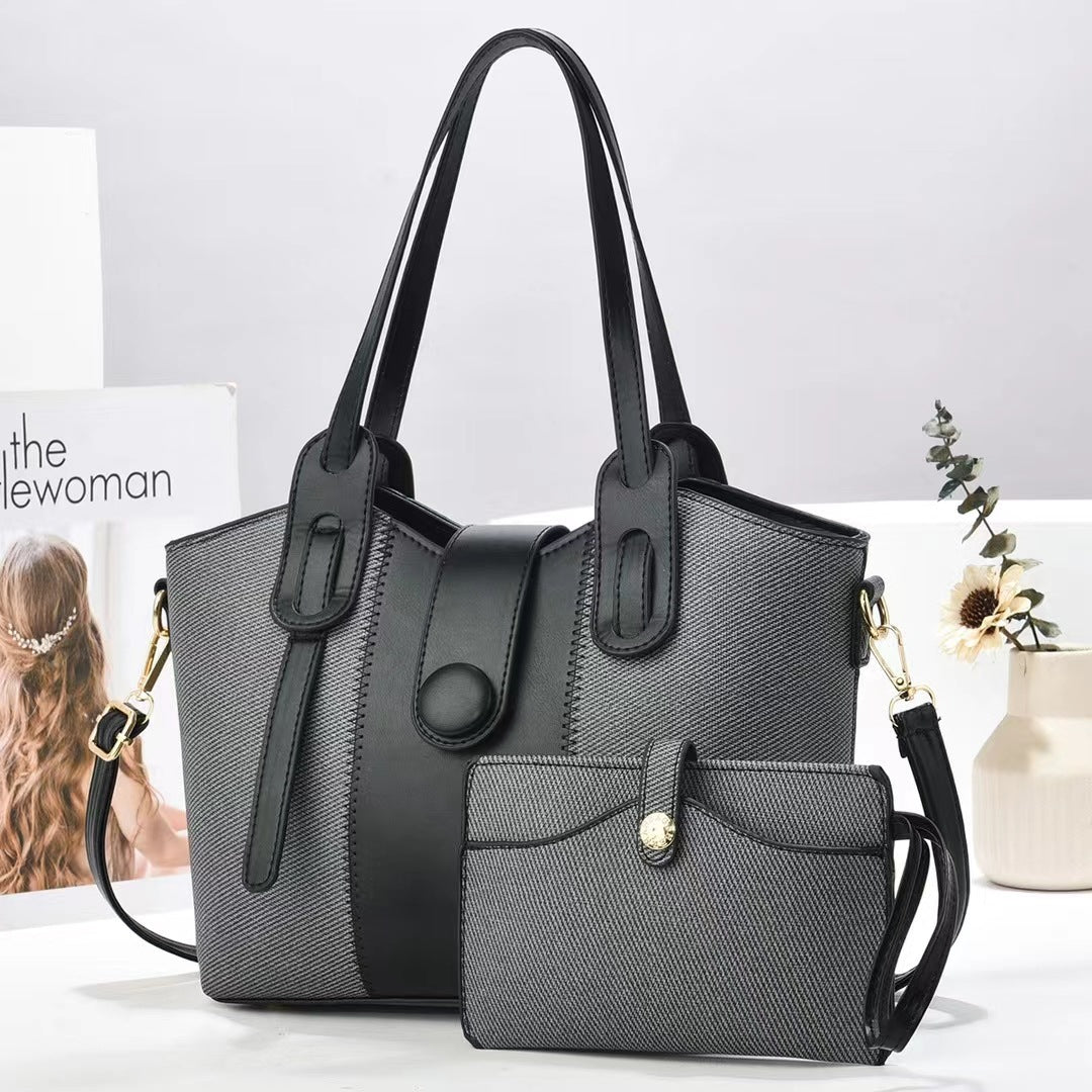 Damen elegante Tragetasche mit dazugehöriger Geldbörse Nord Taschen