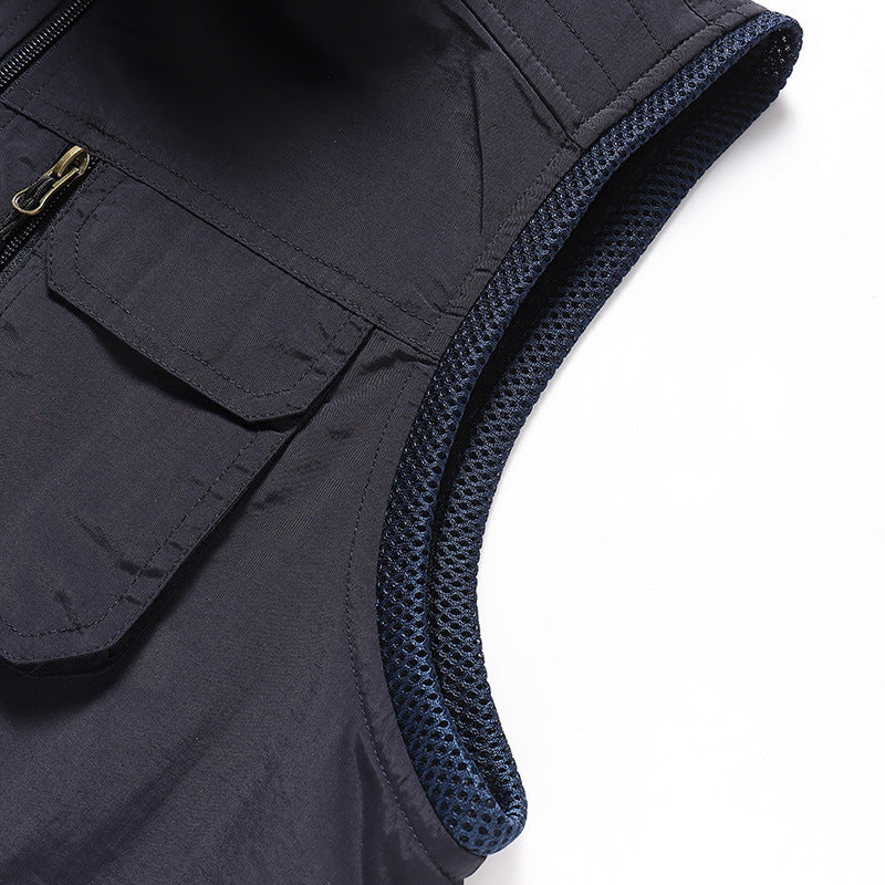 Herren Multifunktionale Outdoor-Utility‑Weste mit Mesh‑Innenfutter und Mehrfachtaschen Nord Taschen