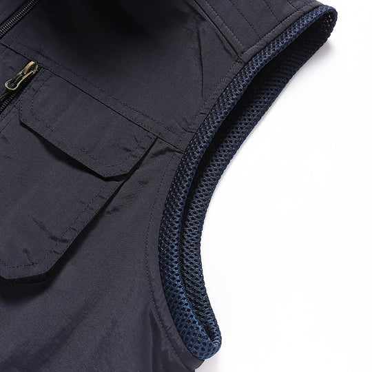 Herren Multifunktionale Outdoor-Utility‑Weste mit Mesh‑Innenfutter und Mehrfachtaschen Nord Taschen