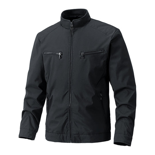 Herren Softshell-Outdoorjacke mit Stehkragen wasserabweisend und vier Reißverschlusstaschen Nord Taschen