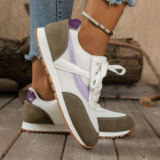 Damen  leichte Retro-Lauf-Sneaker mit verstärkter Zehenkappe, atmungsaktivem Mesh-Obermaterial und profilierter Gummilaufsohle Nord Taschen