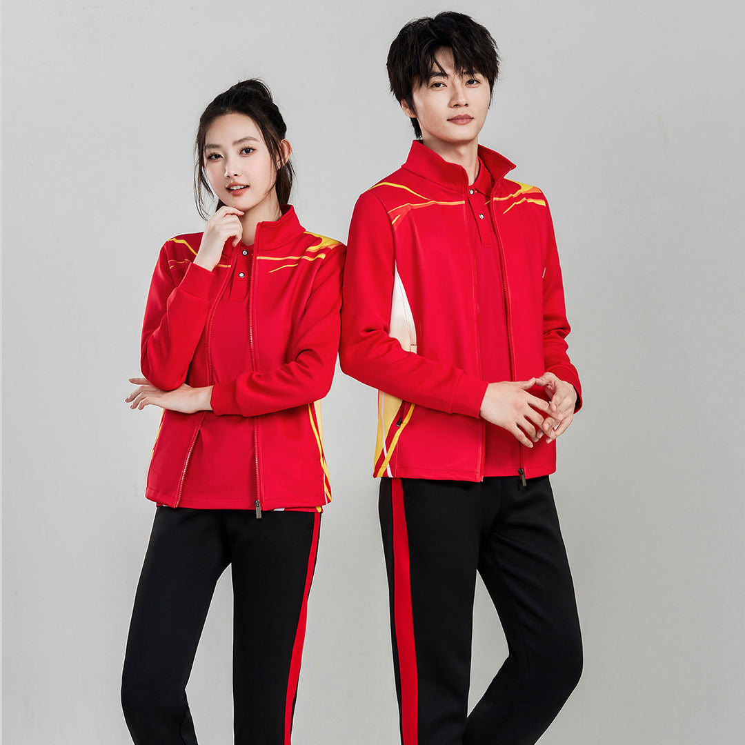 Unisex Athletisches Trainingsset mit Reißverschlussjacke und Streifen-Jogginghose Nord Taschen