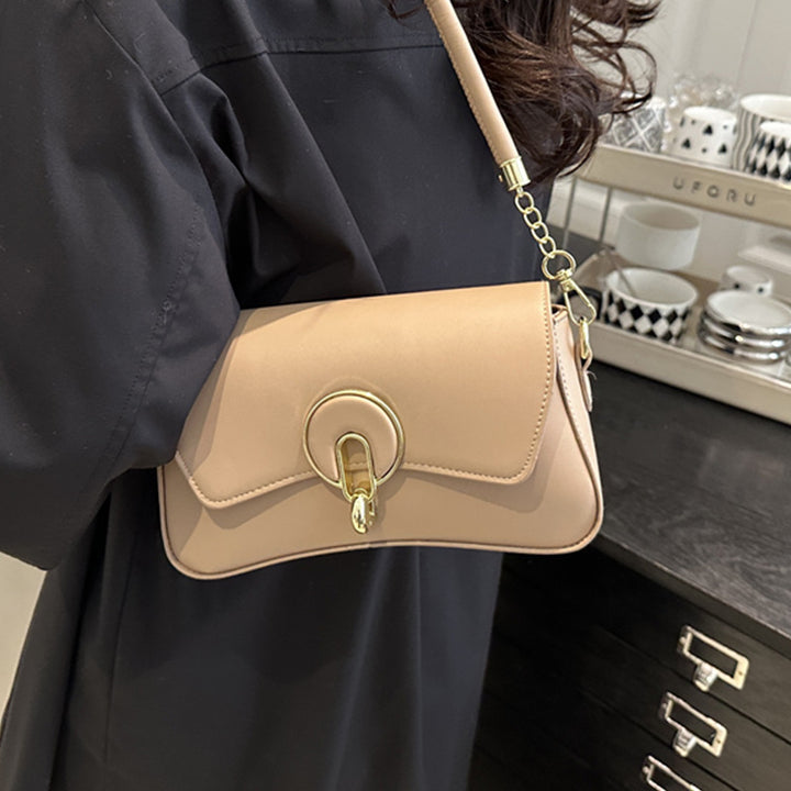 Damen elegante Umhängetasche mit strukturiertem Klappverschluss Nord Taschen