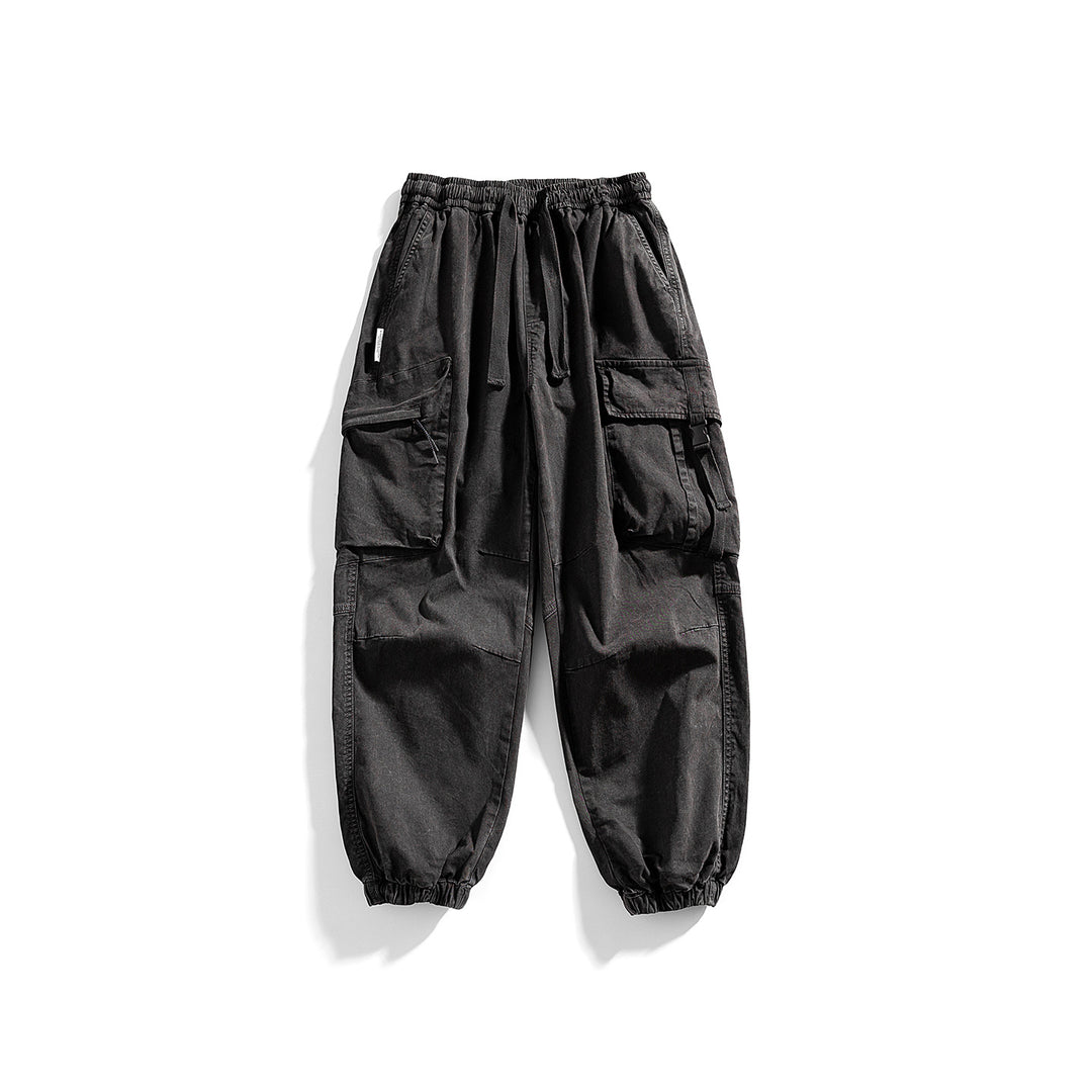 Herren Utility-Cargo-Jogger mit Gummibund, Mehrfachtaschen und Kordelzug Nord Taschen