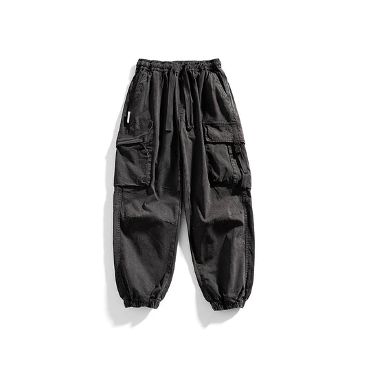 Herren Utility-Cargo-Jogger mit Gummibund, Mehrfachtaschen und Kordelzug Nord Taschen