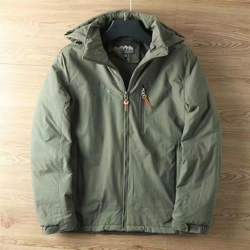 Herren  isolierte Softshell-Fieldjacke mit abnehmbarer Kapuze und verdeckter Reißverschlusstasche Nord Taschen