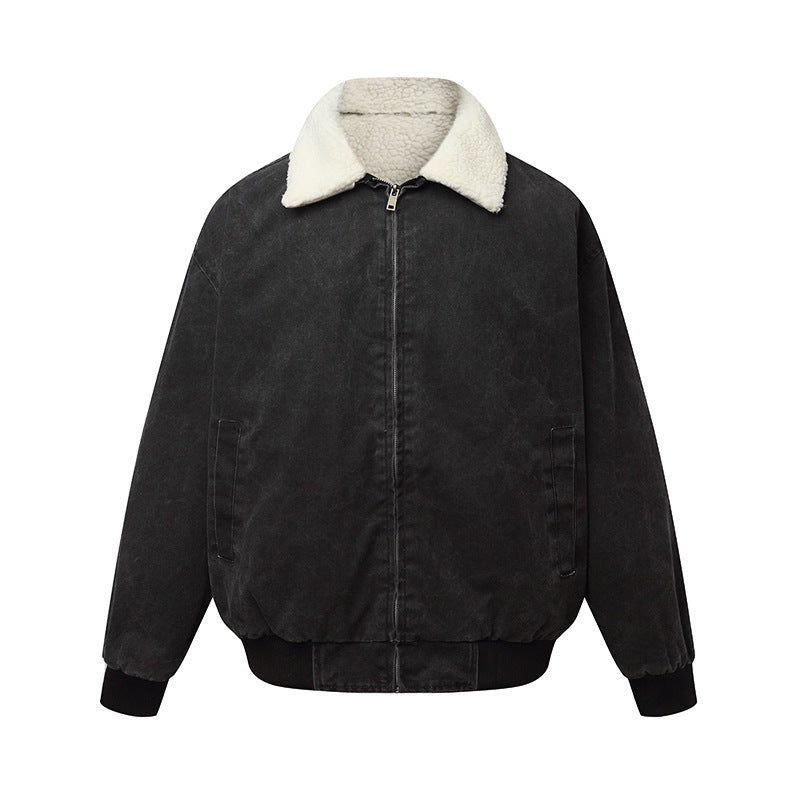 Unisex Wattierte Boxy-Bomberjacke mit Teddykragen Nord Taschen