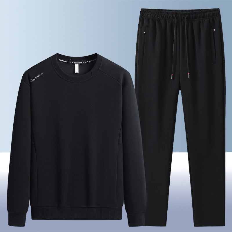 Herren Komfortables Mikrofleece-Trainingsset mit Rundhals‑Sweatshirt & tapered Jogginghose Nord Taschen