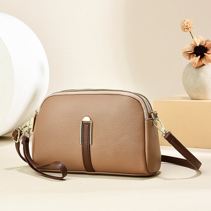 Damen Umhängetasche mit eleganter Lederstruktur und abnehmbarem Schulterriemen Nord Taschen