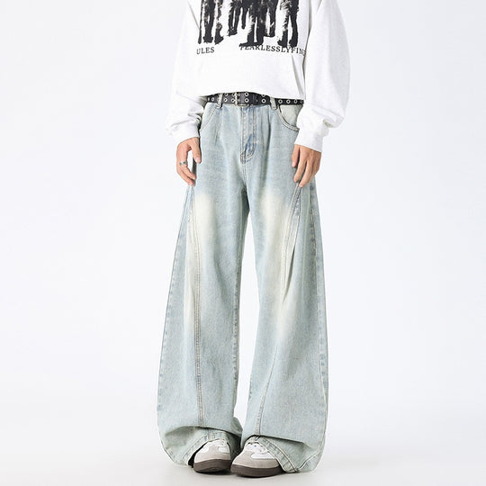 Unisex Extrawweite Baggy-Jeans mit tiefem Schritt, markanten Teilungsnähten und Palazzosilhouette Nord Taschen