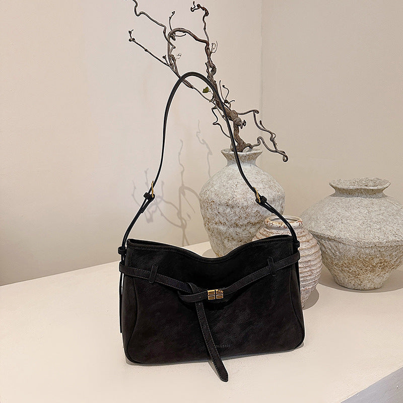 Damen elegante Schultertasche mit modischem Schnallenverschluss Nord Taschen