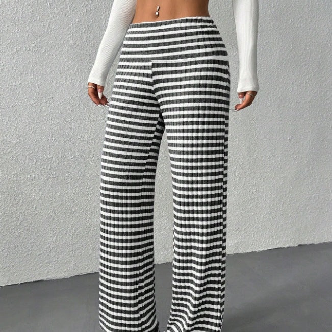 Damen weite Streifenhose