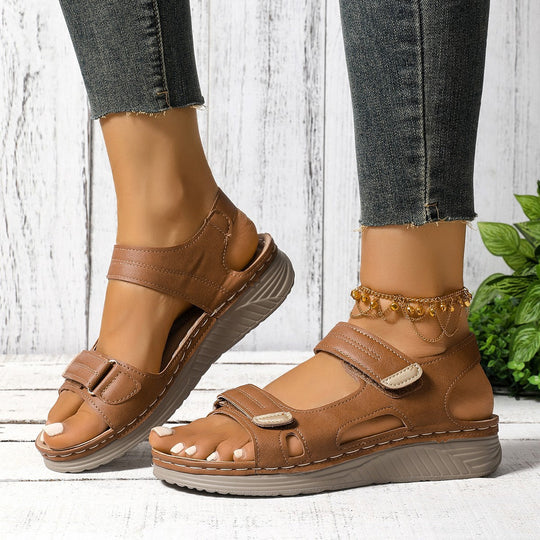 Damen Komfortable Sandalen mit verstellbarem Riemendesign und anatomischem Fußbett