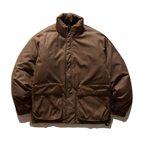 Unisex Boxy-gefüllte Pufferjacke mit hohem Stehkragen und Utility‑Taschen Nord Taschen