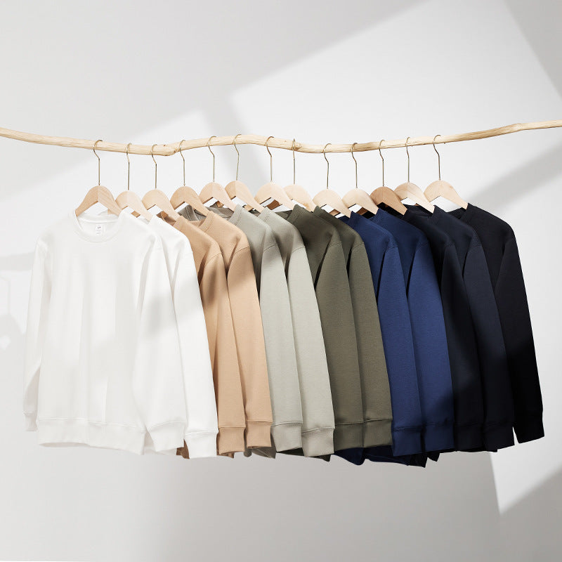 Unisex Minimalistisches Baumwoll-Sweatshirt mit Rundhals, Rippbündchen & Relaxed Fit Nord Taschen