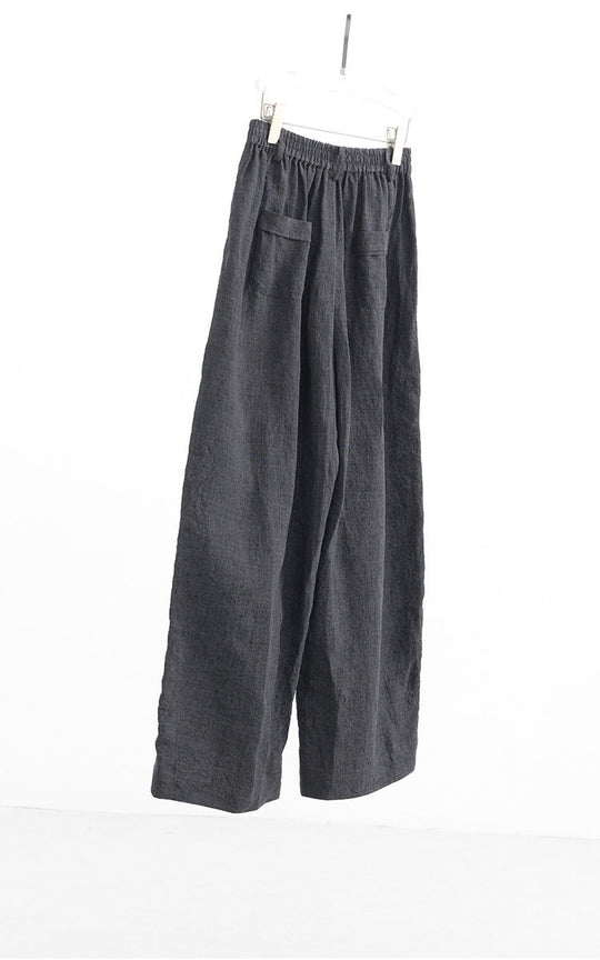 Damen Weit geschnittene Leinenhose Nord Taschen