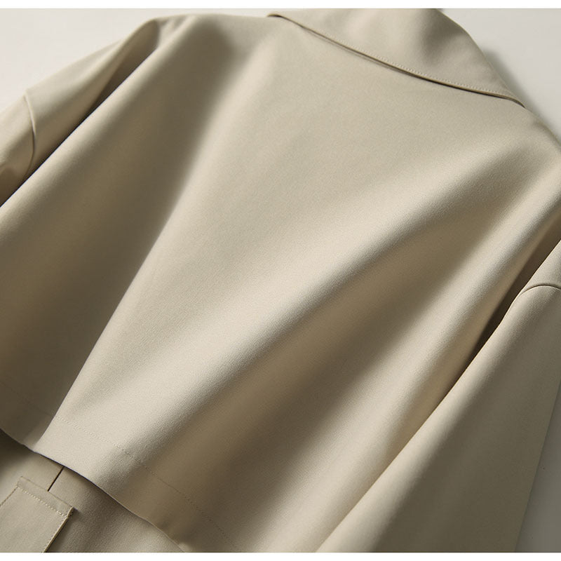 Damen Wasserabweisender A‑Linien‑Trenchcoat mit Bindegürtel und verdeckter Knopfleiste Nord Taschen