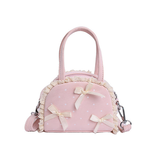 Damen modische Handtasche im verspielt romantischen Design mit Schleifenakzenten Nord Taschen