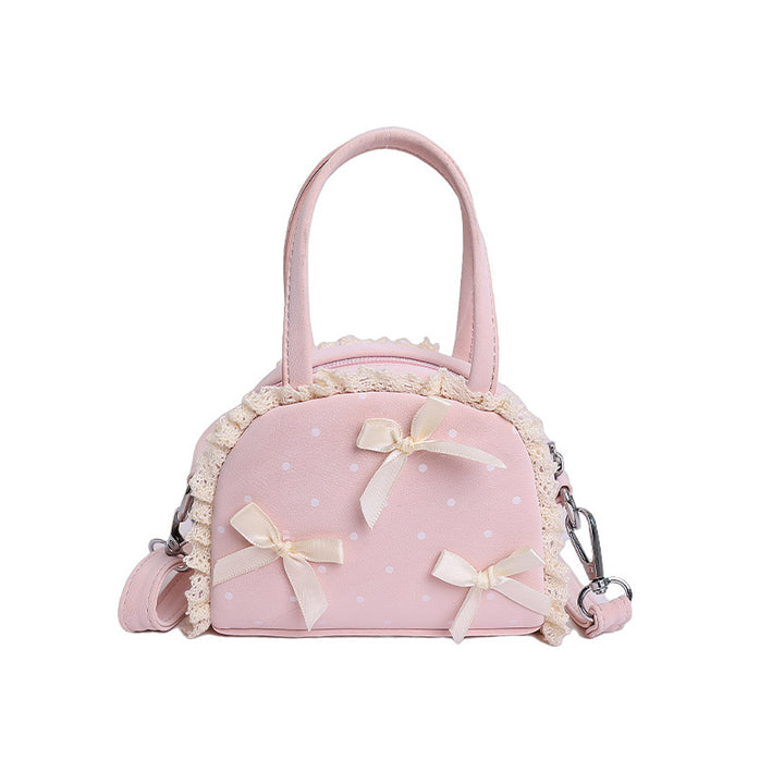 Damen modische Handtasche im verspielt romantischen Design mit Schleifenakzenten Nord Taschen