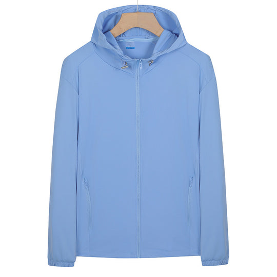 Unisex Leichte wind- und wasserabweisende Kapuzen‑Übergangsjacke mit durchgehendem Reißverschluss, Reißverschlusstaschen & elastischen Bündchen Nord Taschen