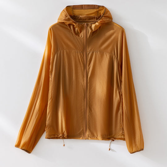 Damen Federleichte Kapuzenjacke aus Mikrofasern mit Kordelzug Nord Taschen