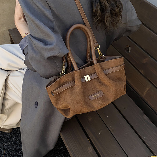 Damen trendige Hobo-Bag aus hochwertigem Wildleder Nord Taschen
