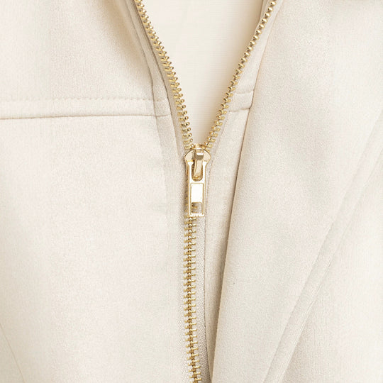 Damen Cropped-Boxy-Jacke aus Veloursoptik mit Hemdkragen, weiten Raglanärmeln und Tunnelzug Nord Taschen