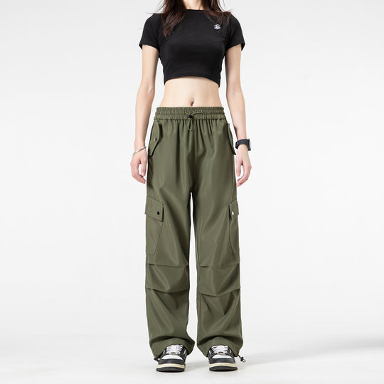Herren Weite Utility-Cargohose mit Tunnelzugbund, Klapptaschen und verstellbaren Saumabschlüssen Nord Taschen