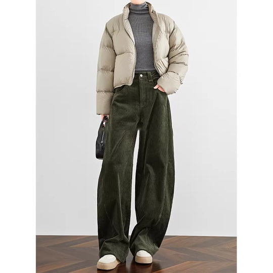 Damen Modischer Grobstrickpullover mit Rundhalsausschnitt Nord Taschen