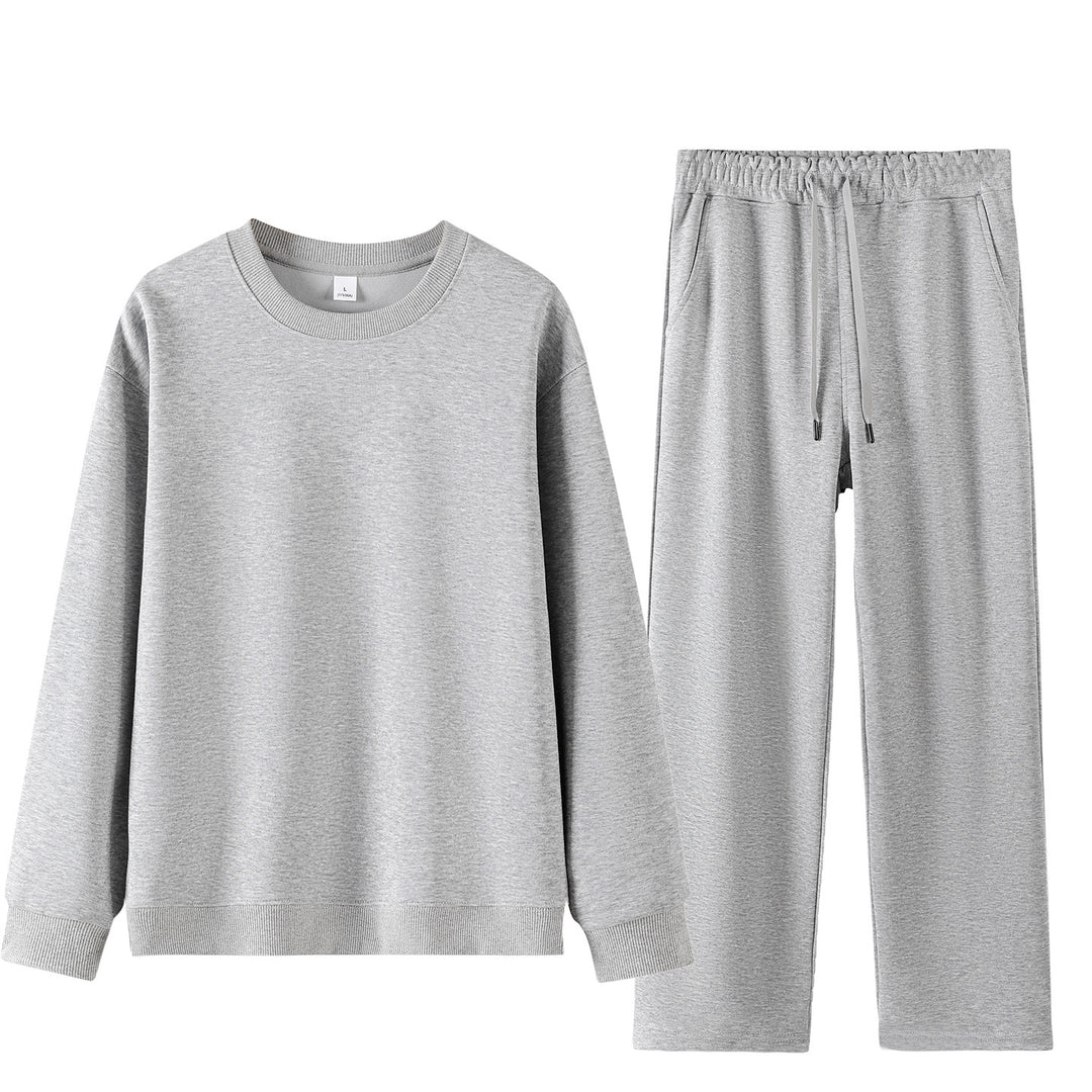 Unisex Weites Lounge-Set aus weichem Baumwollmix mit Rundhals-Sweatshirt und Kordel-Jogginghose Nord Taschen