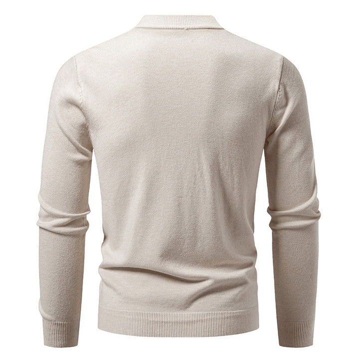 Herren Feinstrick-Cardigan mit tiefem V-Ausschnitt schmaler Passform und vertikalem Zopfstrick Nord Taschen