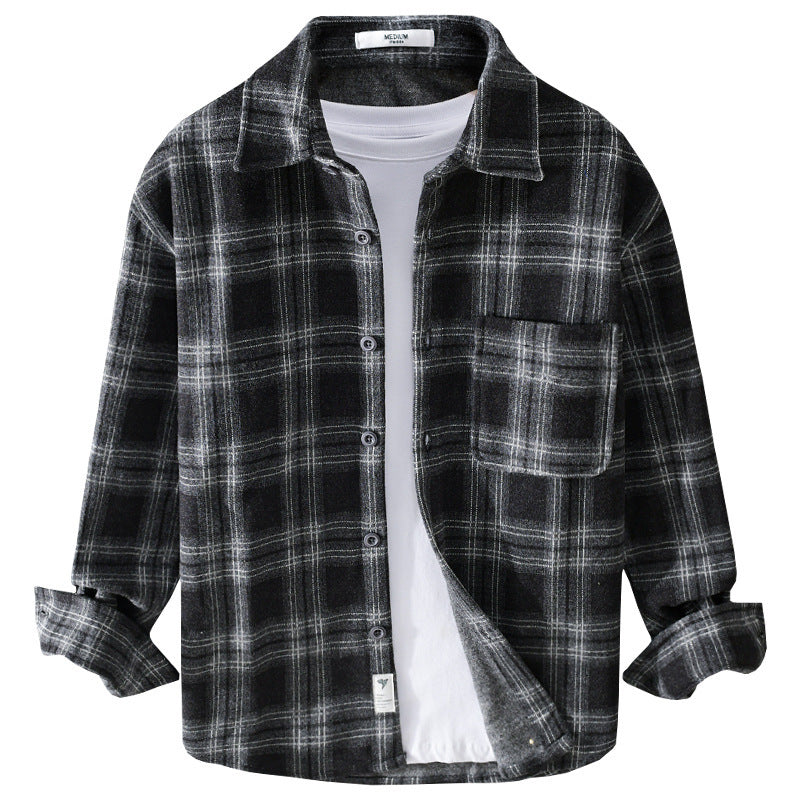Herren Karo-Flanell-Overshirt mit Brusttasche und Relaxed-Fit Nord Taschen