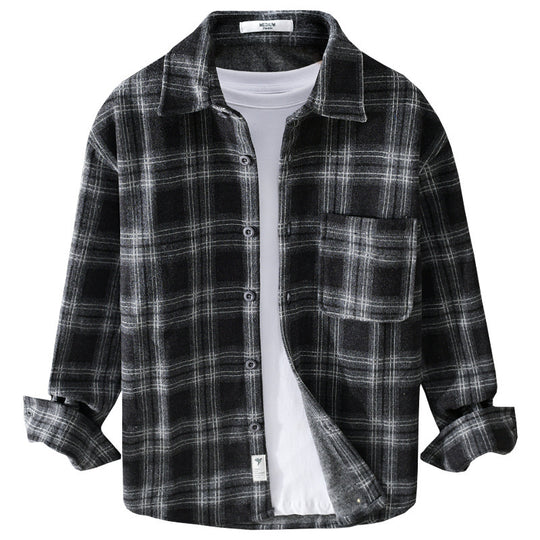 Herren Karo-Flanell-Overshirt mit Brusttasche und Relaxed-Fit Nord Taschen