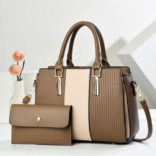 Damen elegante Shopper-Handtasche mit strukturiertem Design und abnehmbarer Mini-Clutch Nord Taschen