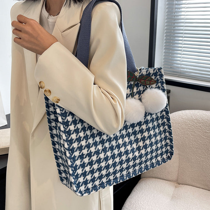 Damen Jute-Shopper im modernen Wabenmuster Nord Taschen