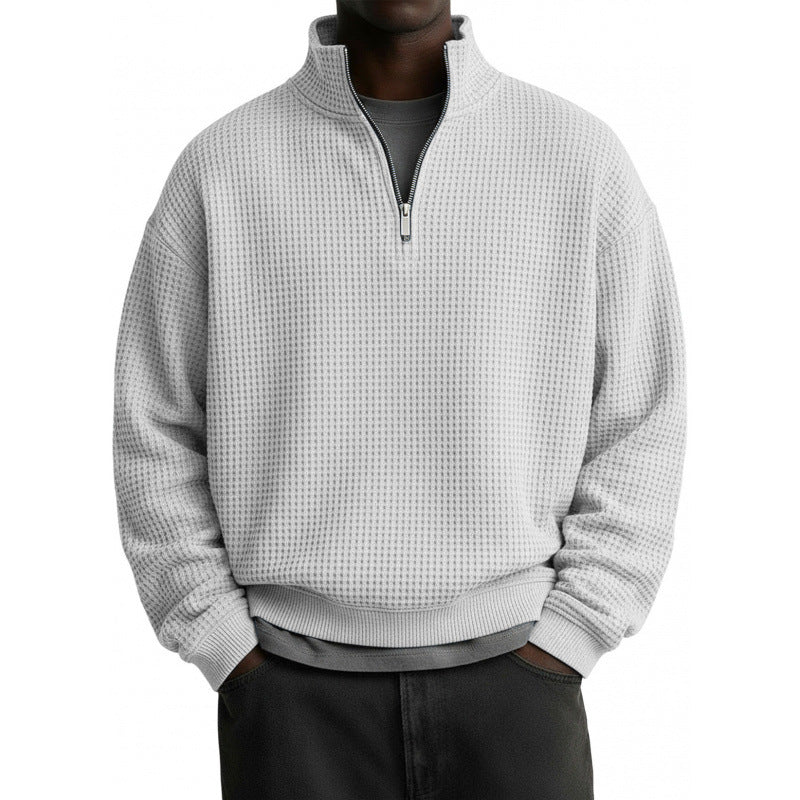 Herren Sportlicher Stehkragenpullover mit Reißverschluss Nord Taschen