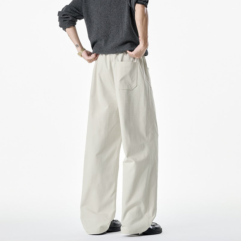 Damen Weit geschnittene Loungehose mit Kordelzug, hoher Taille und tiefen Eingrifftaschen Nord Taschen