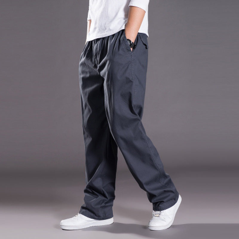 Herren Relaxed-Fit Freizeit-Chinohose mit elastischem Tunnelzug, vorgeformtem Bund und geradem Bein Nord Taschen