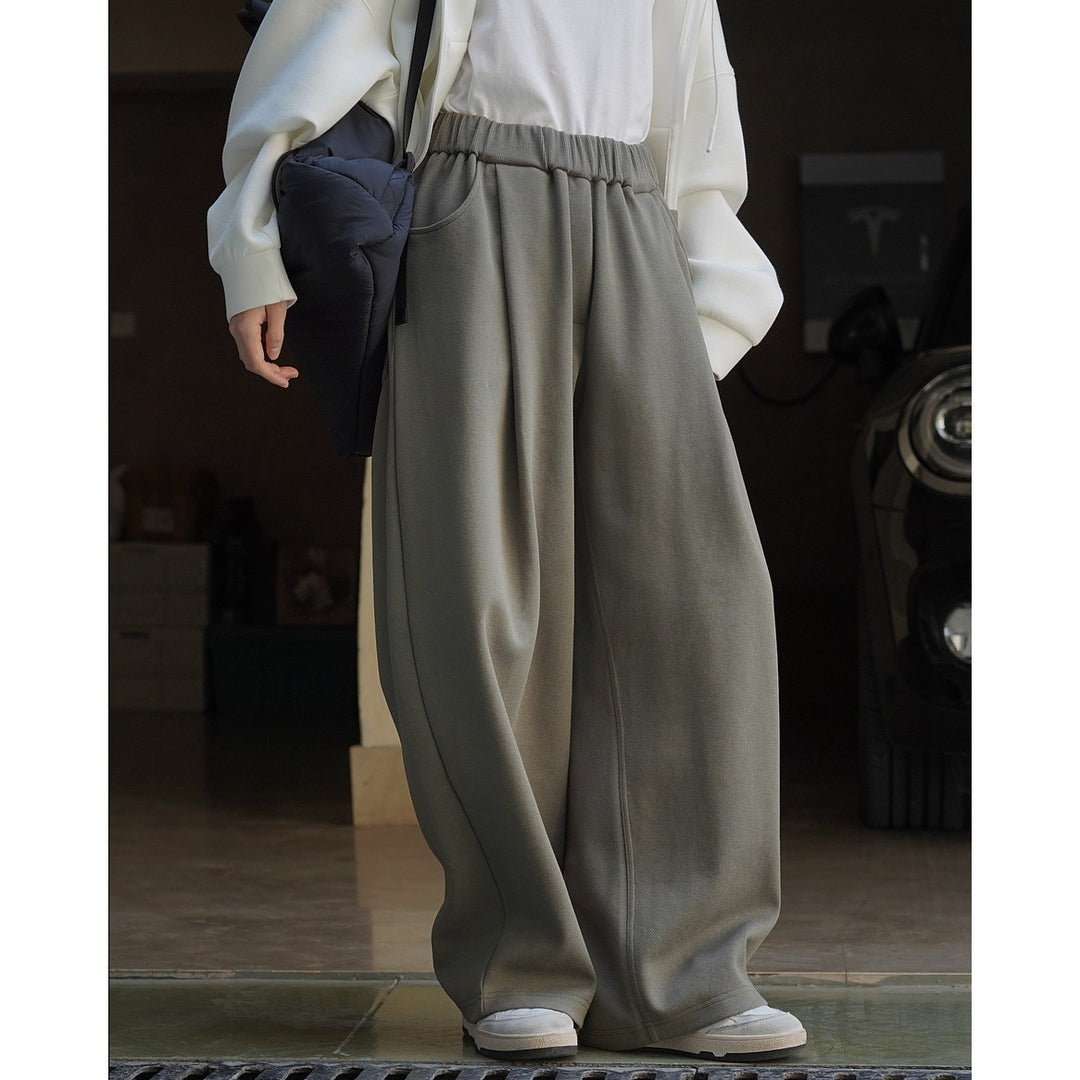 Damen Weite High‑Waist Palazzo‑Loungehose mit elastischem Bund Nord Taschen