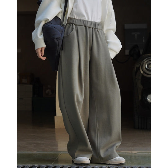 Damen Weite High‑Waist Palazzo‑Loungehose mit elastischem Bund Nord Taschen