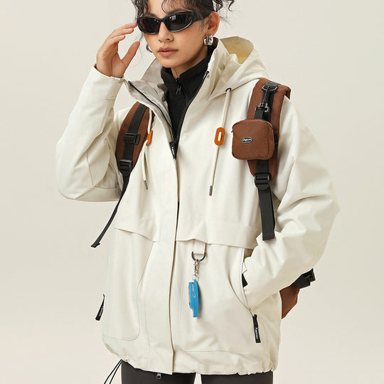 Damen Kapuzen-Utility-Parka mit wasserdichter Membran, großen Fronttaschen & verstellbarem Saum Nord Taschen