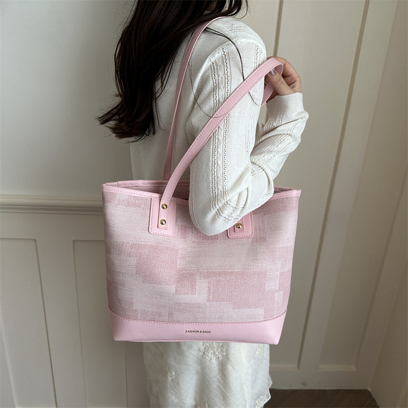 Damen elegante Shopper-Tasche mit strukturiertem Gewebe und robusten Trageriemen Nord Taschen