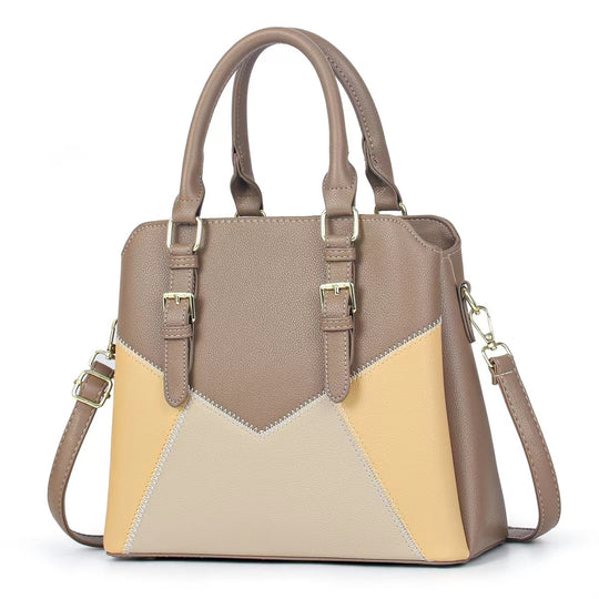 Damen Handtasche mit modernem Farbblock-Design und verstellbarem Schulterriemen Nord Taschen