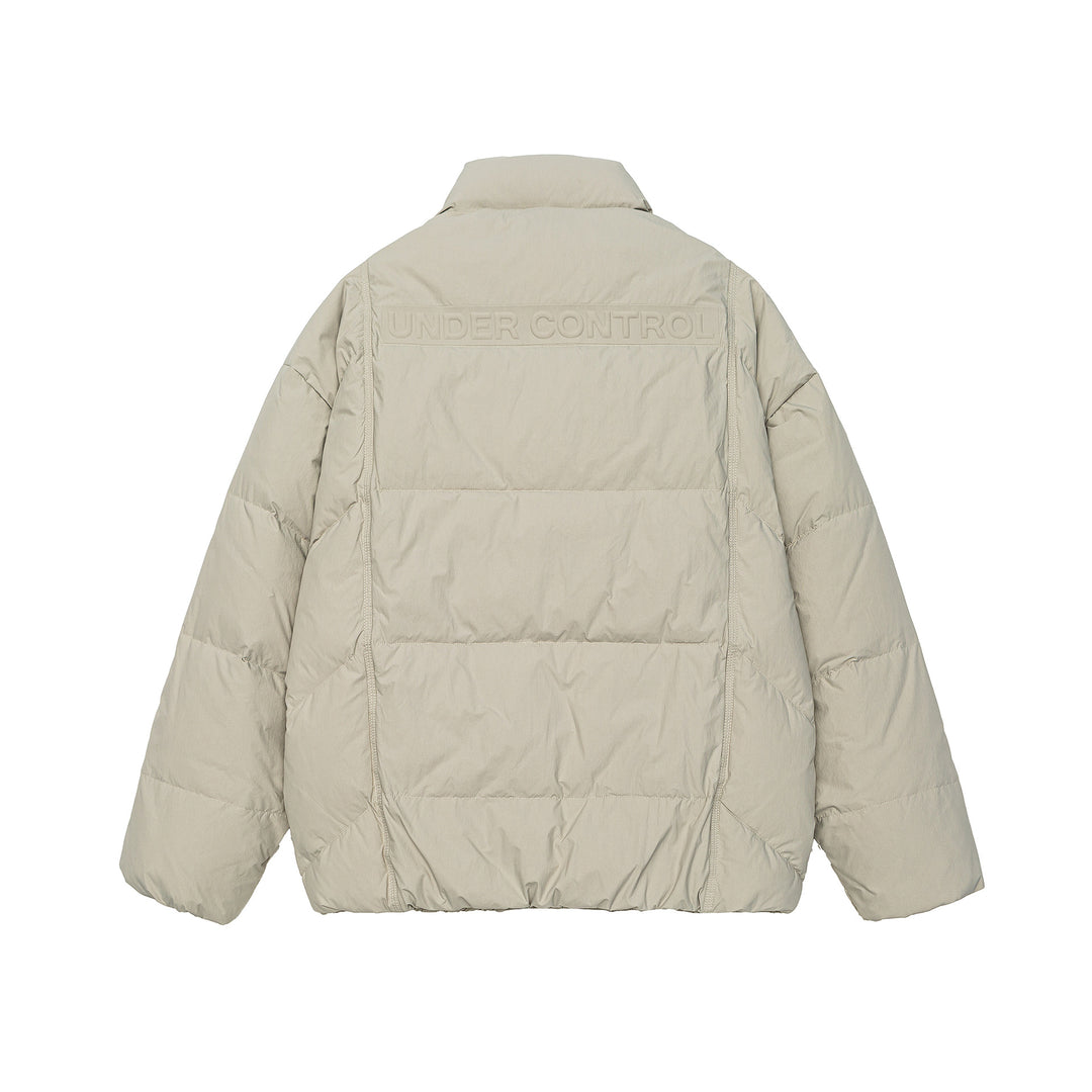 Unisex Oversized gesteppte Winterjacke mit hohem Stehkragen und verdecktem Reißverschluss Nord Taschen