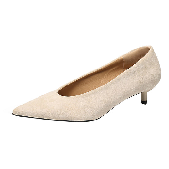 Damen Elegante Pumps aus hochwertigem Veloursleder mit geschmeidiger Form
