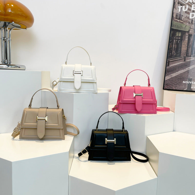Damen elegante Handtasche mit praktischem Klappverschluss Nord Taschen