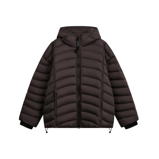 Damen Leichte Steppdaunenjacke mit Kapuze und verstellbarem Saum Nord Taschen