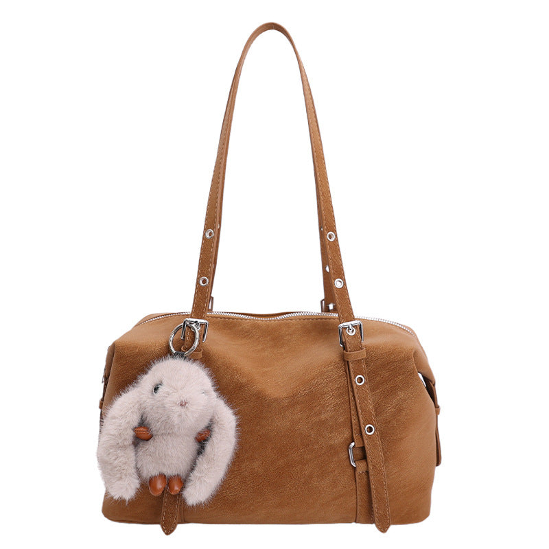 Damen Hobo-Tasche mit charmantem Plüschanhänger Nord Taschen